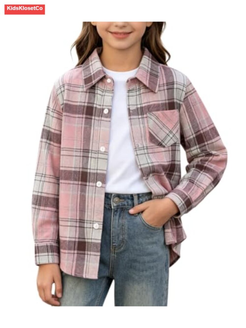 Women's Long Sleeve Flannel Shirt Plaid Button Down Casual Cotton Top